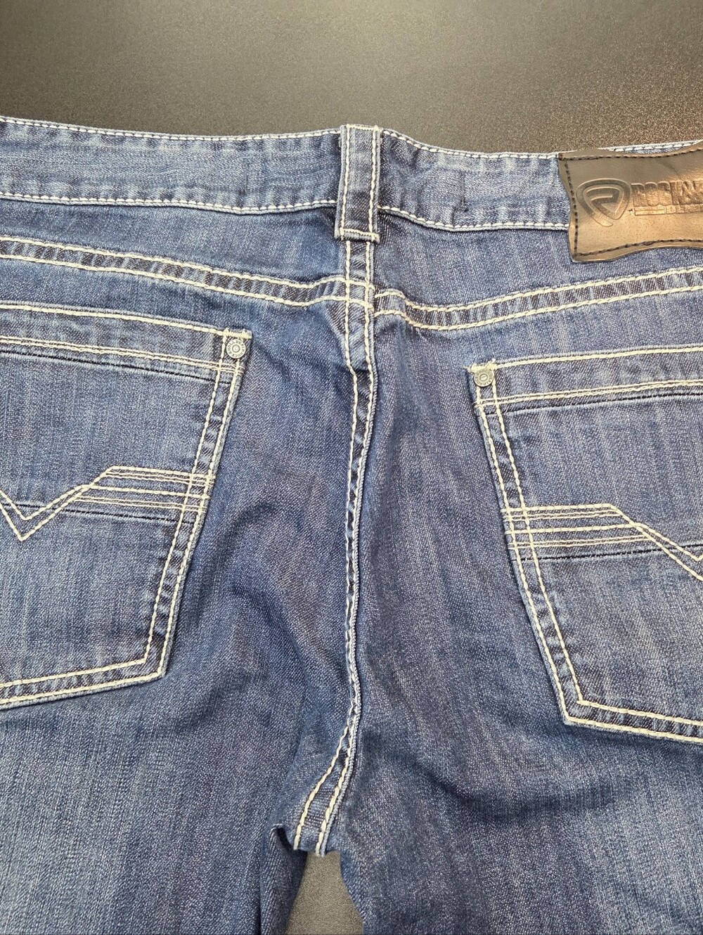 Rock & Roll Denim Pistol Straight Leg Jeans 38x30 Men’s Western #1532 - Picture 2 of 6